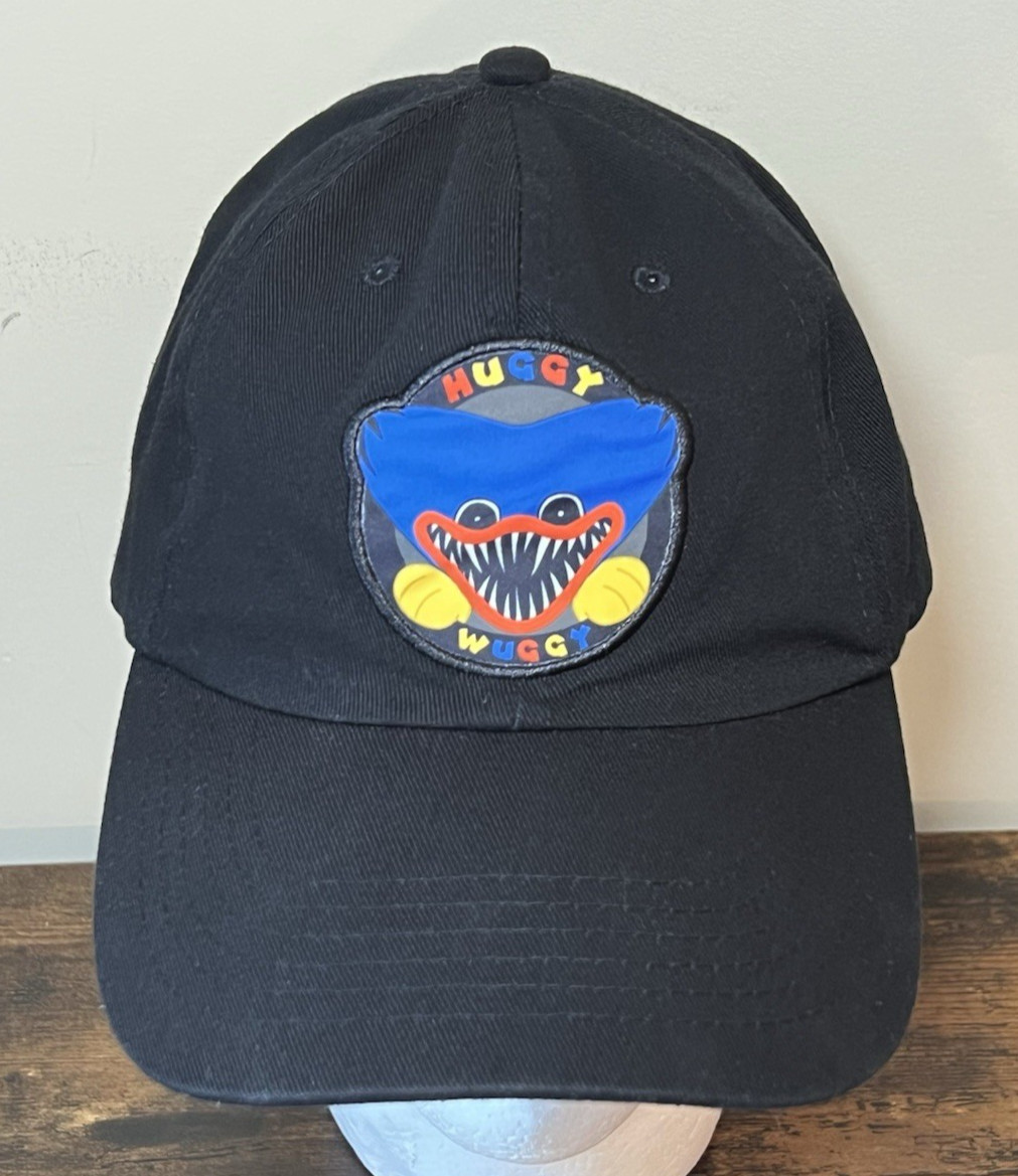 Poppy Playtime Huggy Wuggy Black T-Shirt Size Large & Adjustable Strap Dad Hat gallery