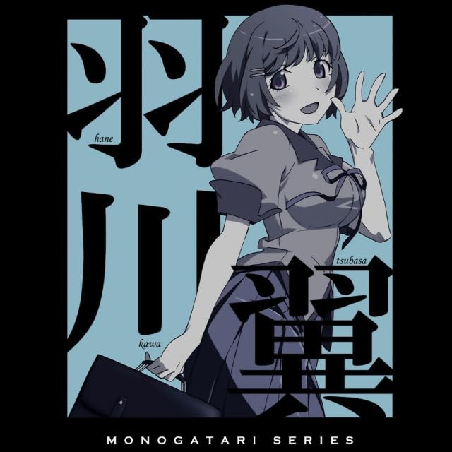 azumaker Monogatari series T-shirt Hanekawa Tsubasa L Size gallery