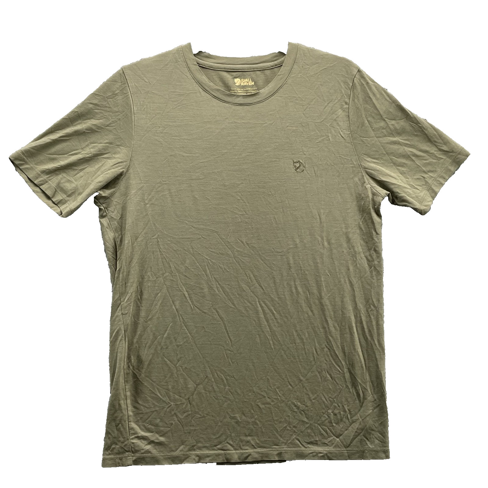 Fjallraven T-Shirt Men Medium Green Outdoor Minimalist Gorpcore Travel Cabin 90s gallery