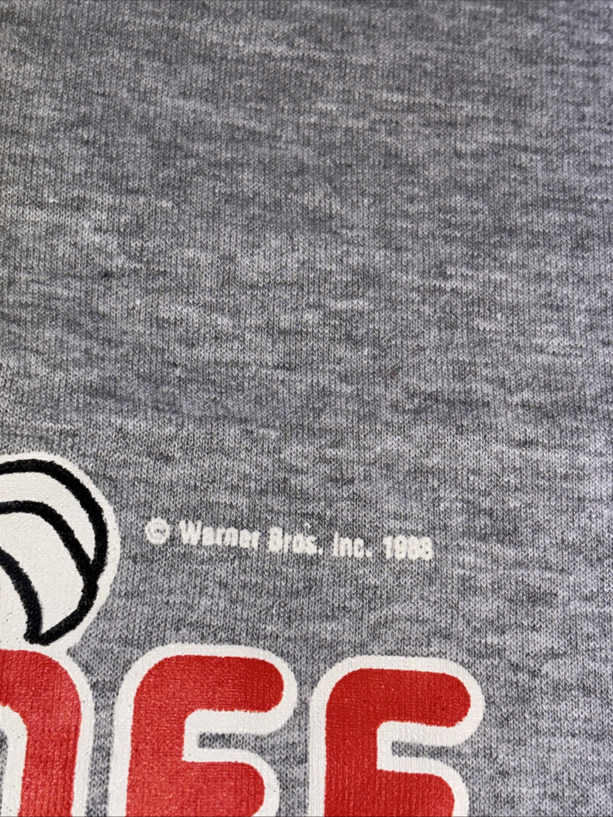 Vtg 80s Artex Warner Bros. Looney Tunes Sylvester Buth Off T Shirt Gray OS USA gallery