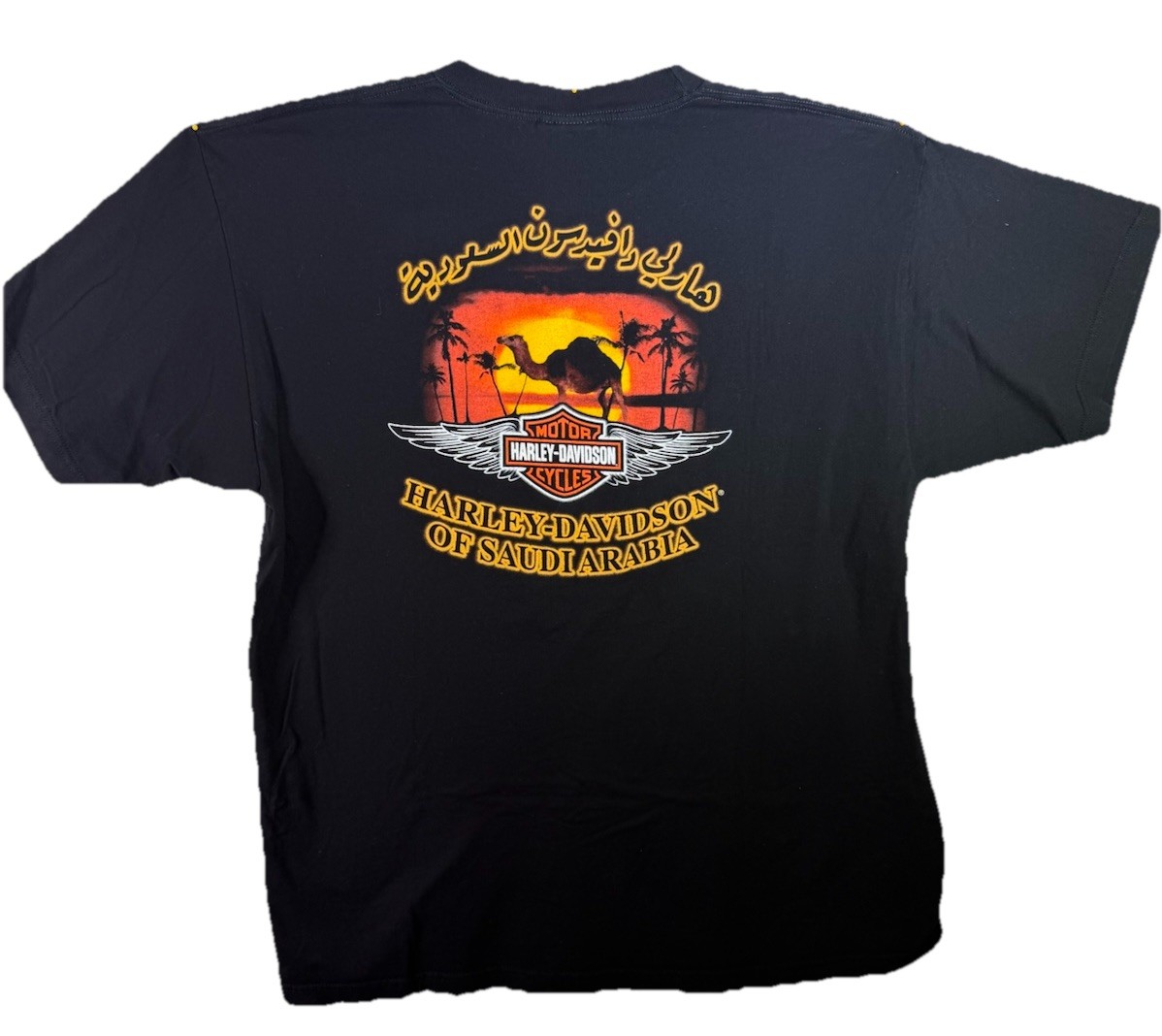 Harley Davidson Saudi Arabia XXL T-Shirt Too Hot To Handle Double Sided Graphic gallery