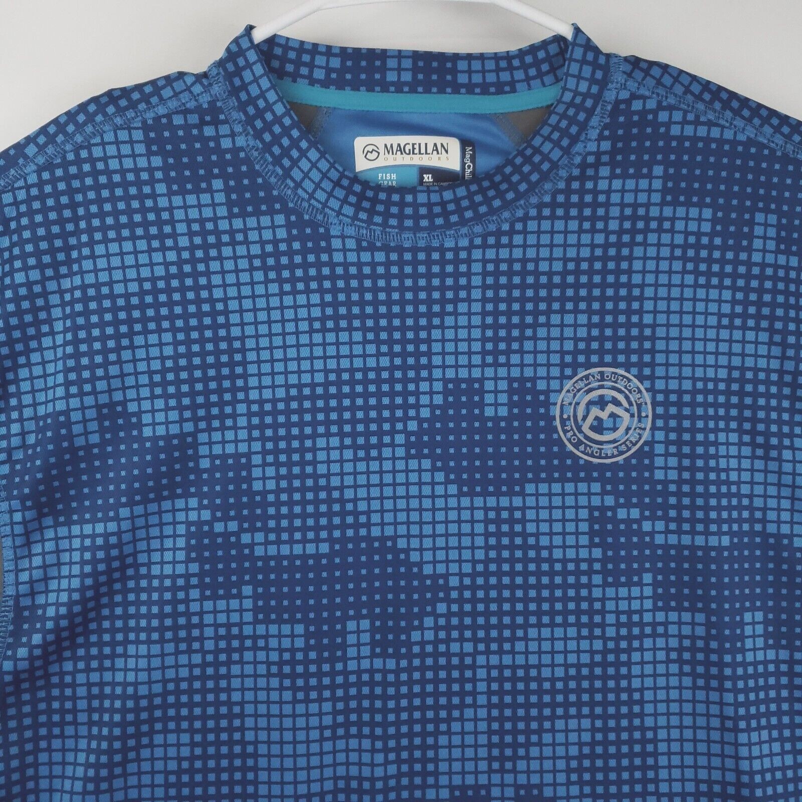 Magellan Shirt Mens XL Blue Fish Gear MangaChill Semi-Fitted Camouflage gallery