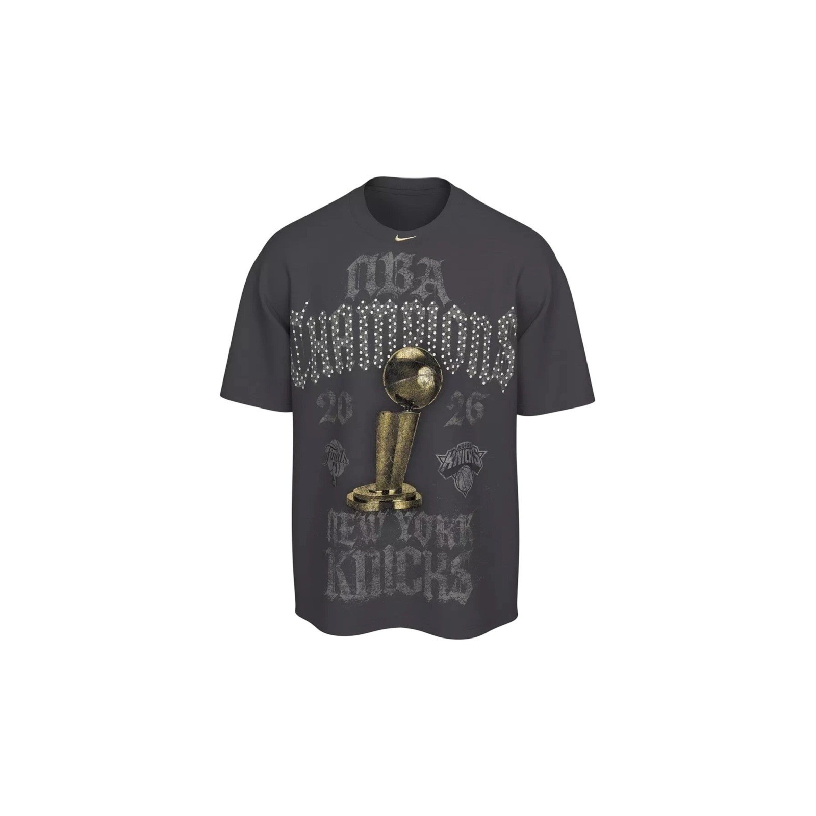 Nike NBA Champions New York Knicks 2026 Crystal Rhinestone T Loose Fit Black M gallery