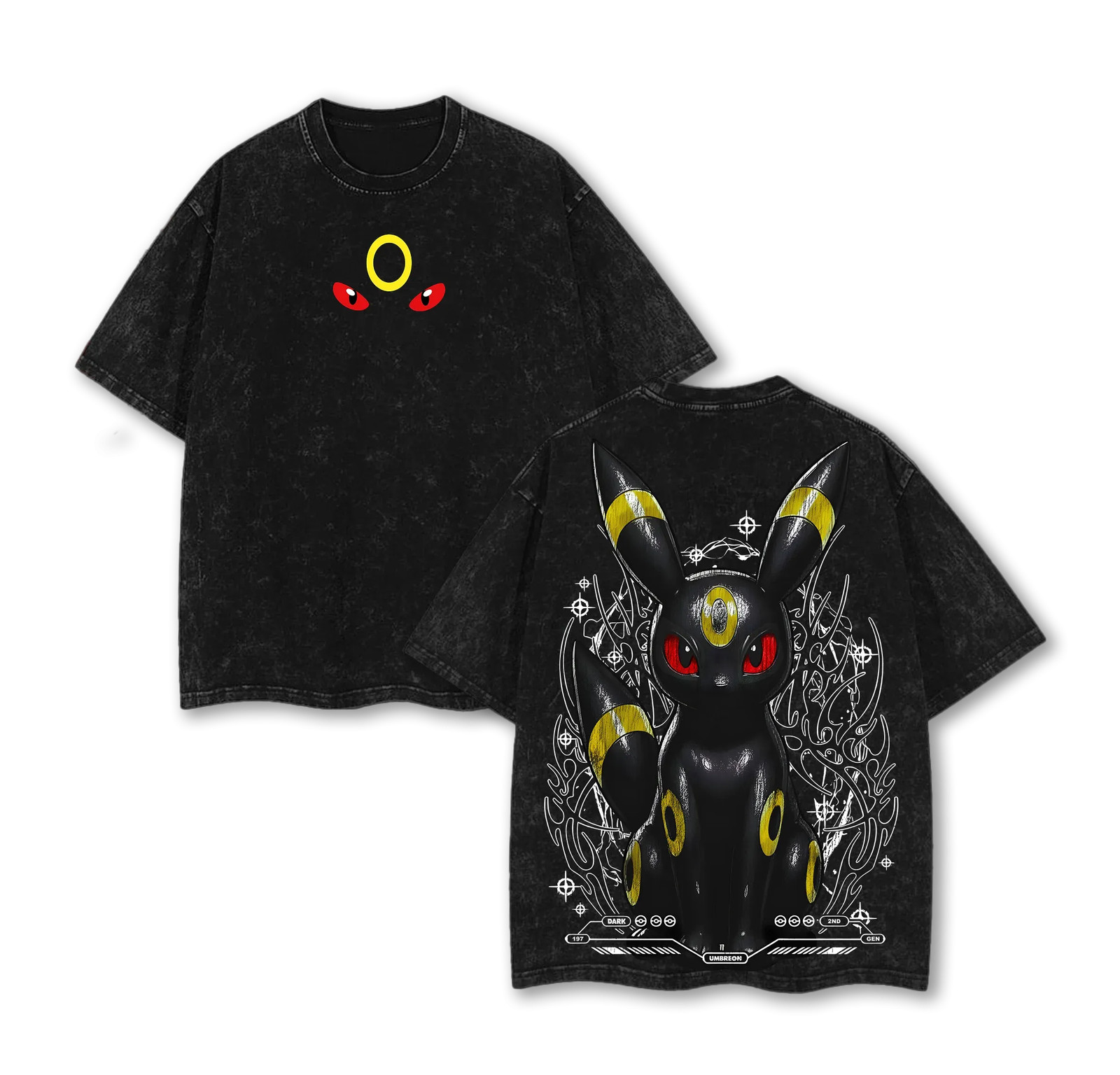 Umbreon Shadow Aura Red Eyes Black Graphic T Shirt gallery