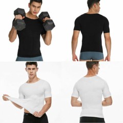 Men Abs Tummy Control Slimming Body Shaper Undershirt Male Mesh Tank Top Vests