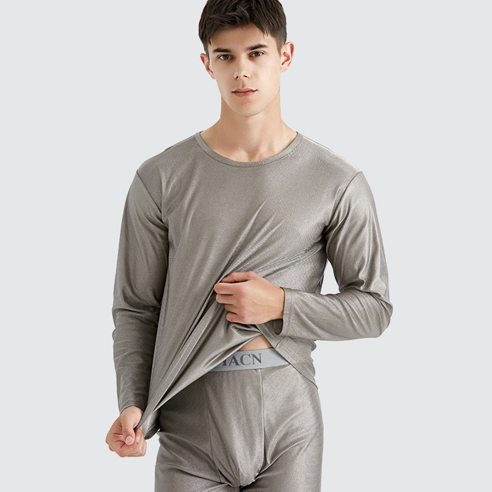 Men EMF EMI Shielding Long Sleeve Top 100% Silver Fiber Anti-Radiation Shirt gallery