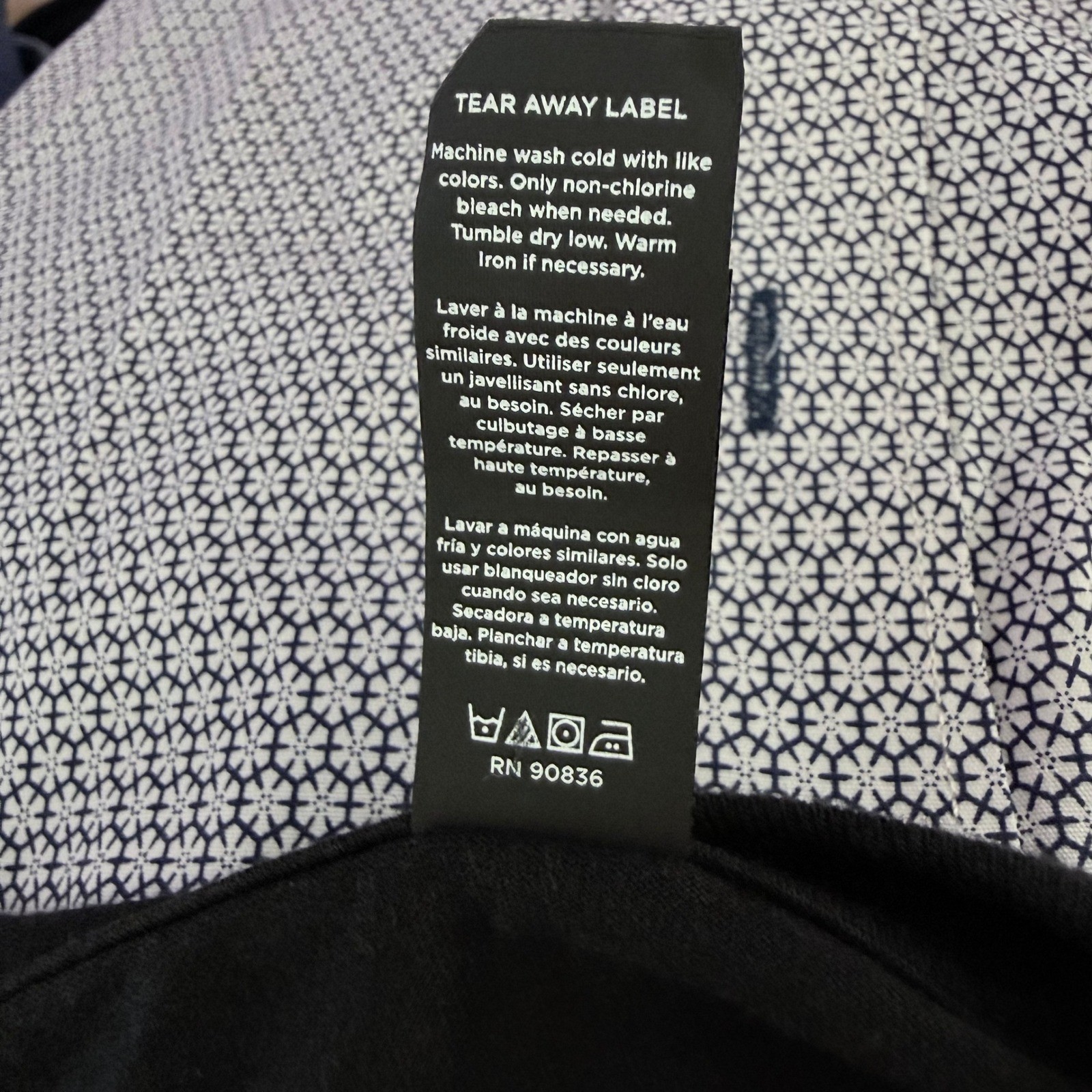 District Perfect Tri Long Sleeve Shirt Black Out Front Rainbow Pride Mens Large gallery