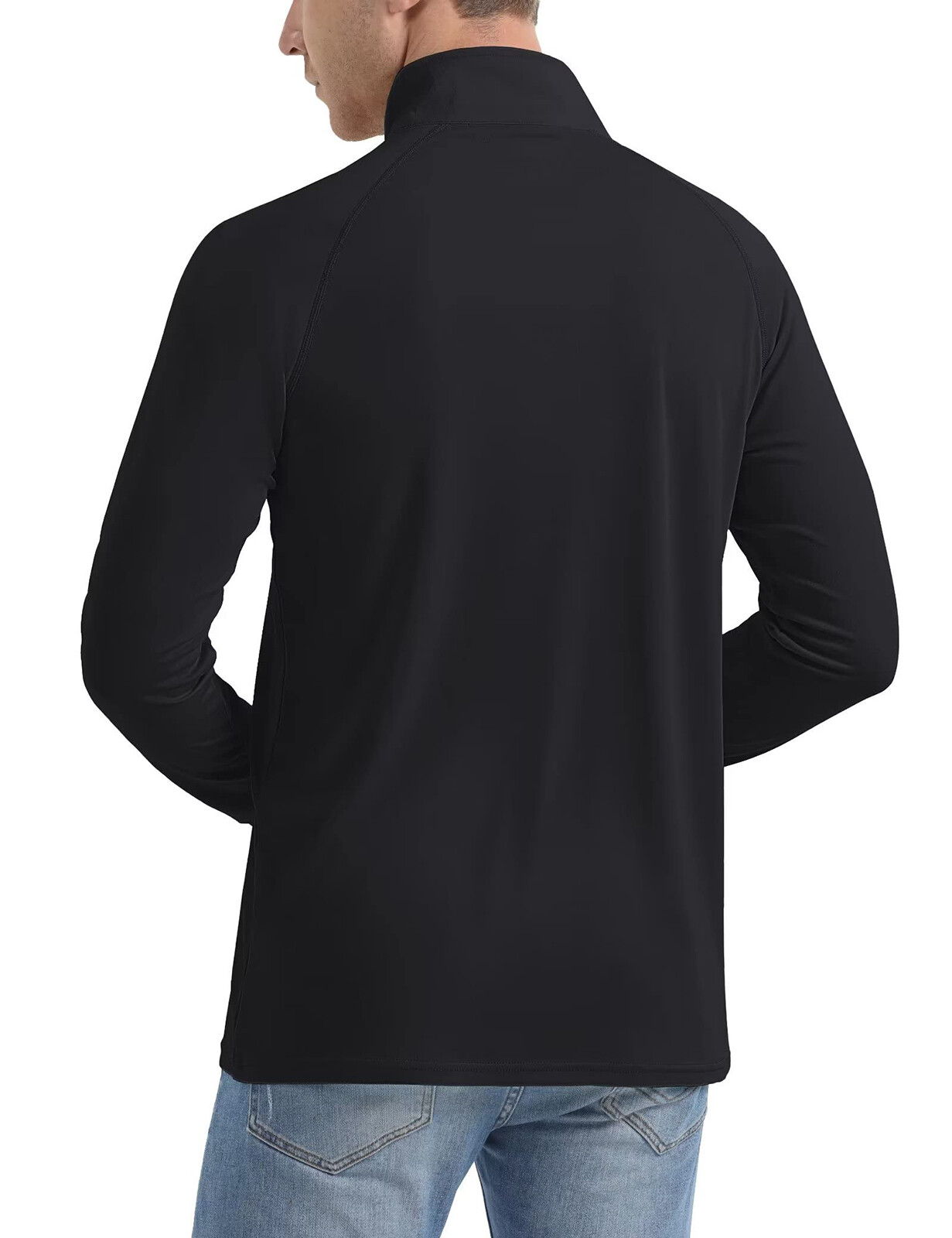 Mens Long Sleeve Shirt 1/4 Zip Sun Protection Shirts UPF 50+ Outdoor Hiking Tops gallery