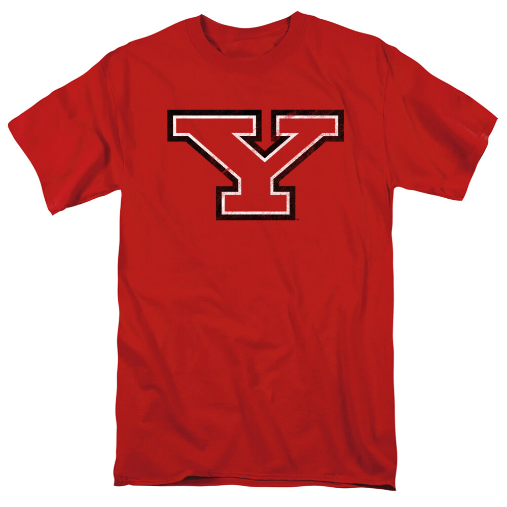 Youngstown State Adult T-Shirt Distressed Primary Logo, Red, S-5XL gallery