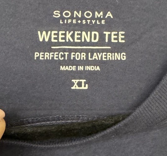Sonoma Men’s Indigo Blue Weekend Tee Shirt Size XL Short Sleeve NWT Classic Fit gallery