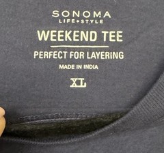Sonoma Men’s Indigo Blue Weekend Tee Shirt Size XL Short Sleeve NWT Classic Fit