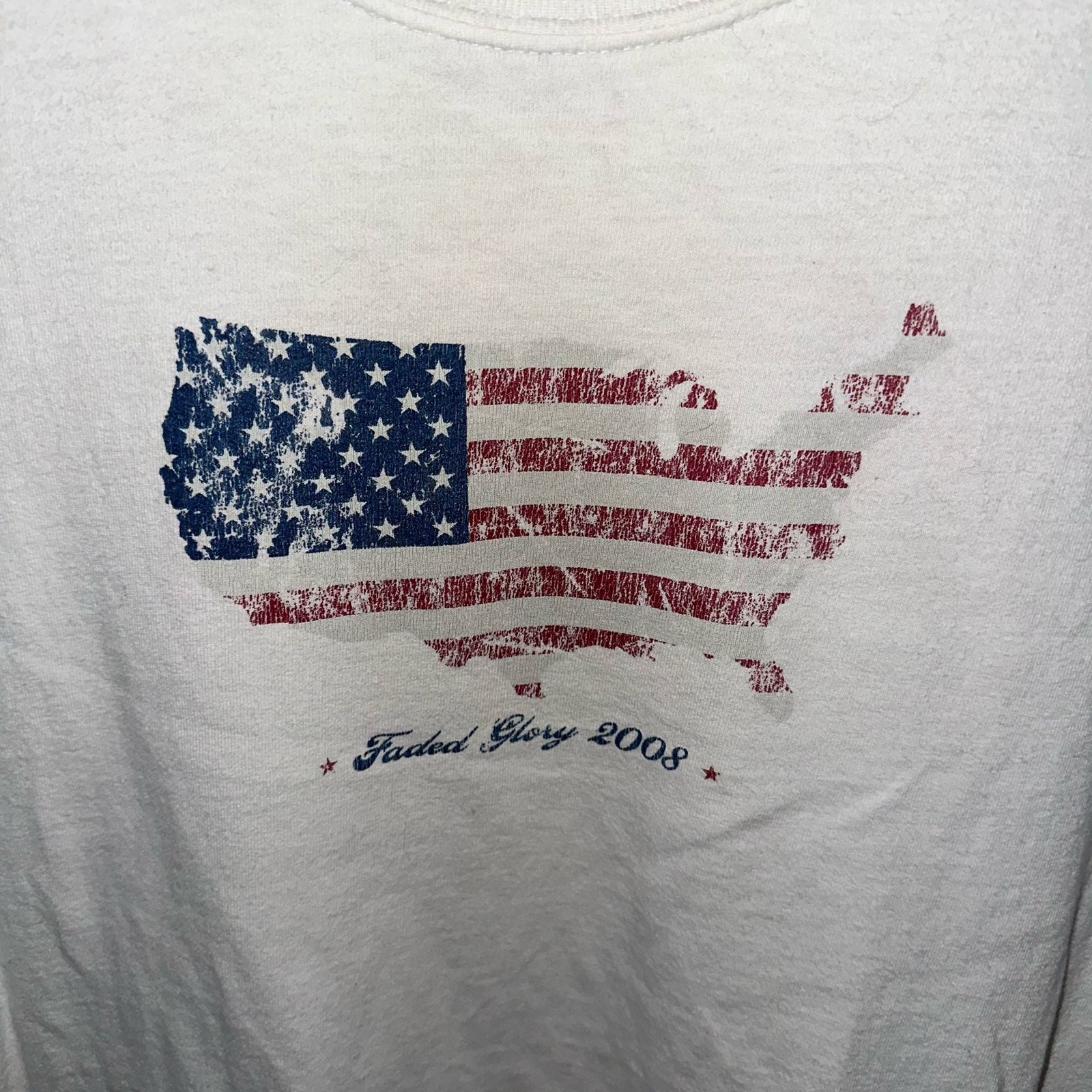 Faded Glory 2008 USA Flag Map Graphic T-Shirt gallery