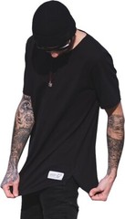 Evan37 Hemp Blend Swoop Cut Ascend Tee – Comfortable, Soft, and Durable – SMALL