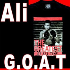 RARE OFFICIAL MUHAMMAD ALI G.O.A.T. T-SHIRT BLACK 100% COTTON BIG 2X 3X 4X 5X