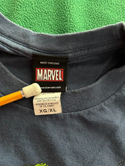 SECRET WARS Marvel Mad Engine Vintage Graphics T-Shirt, Men’s Large, Navy Blue