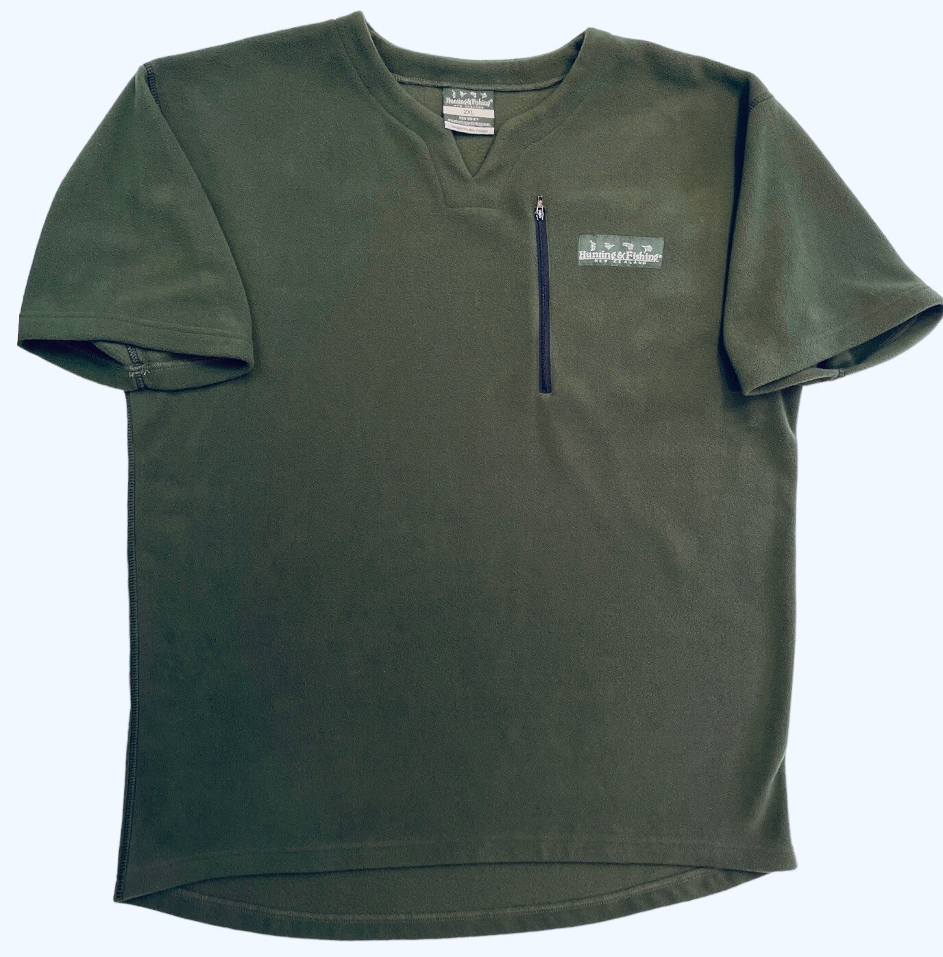 HUNTING & FISHING Men's Micro Tee 2X Anti-Pill Fleece Unique V-Split Zip Pocket gallery