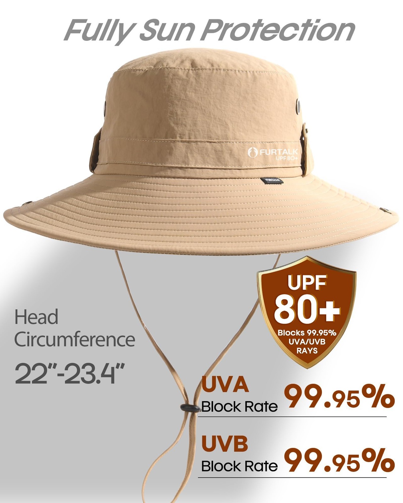 Sun Hats for Men Fishing Hat UPF 80+ Foldable Wide Brim Outdoor Hiking Beach gallery