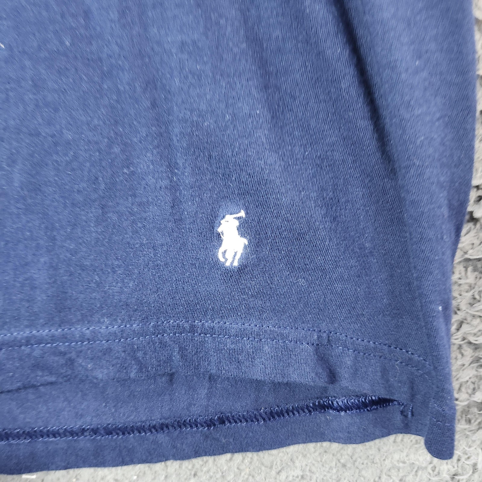 Polo Ralph Lauren Shirt Mens XL Navy Blue Classic Fit Pony Logo Crewneck Cotton gallery