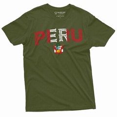 Peru T-shirt RepÃºblica del PerÃº Tee Shirt Peruvian Flag Coat of Arms Shirt