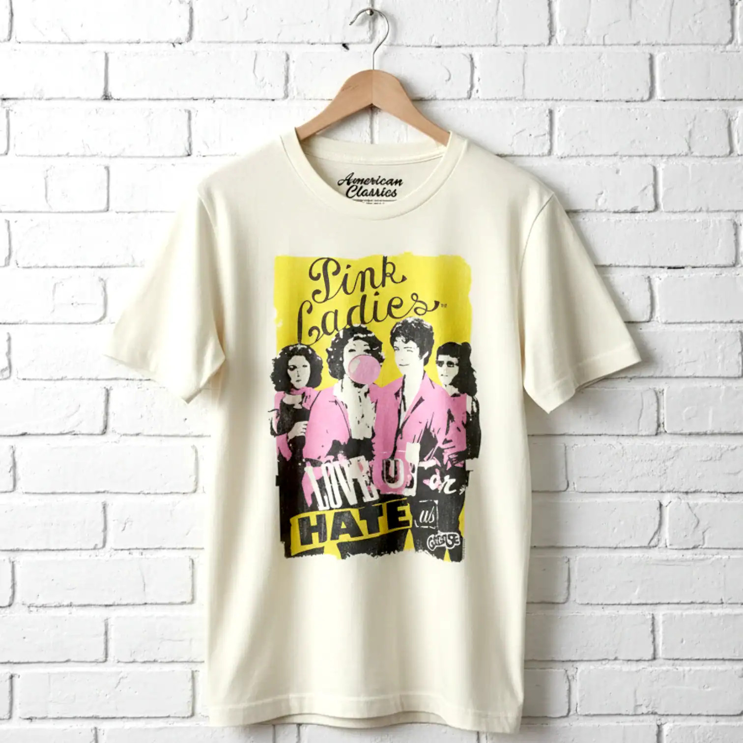 Grease Pink Ladies Love or Hate Us Men’s T Shirt