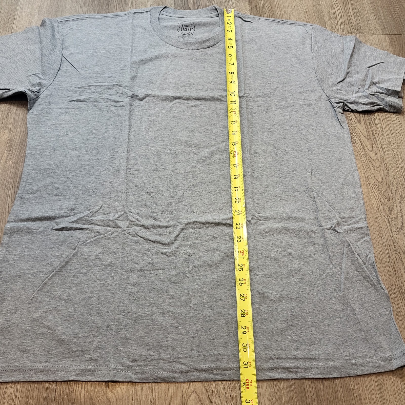 Set of 3 True Classic Crew Neck T-Shirt Men's Light Gray 2XL -New! gallery