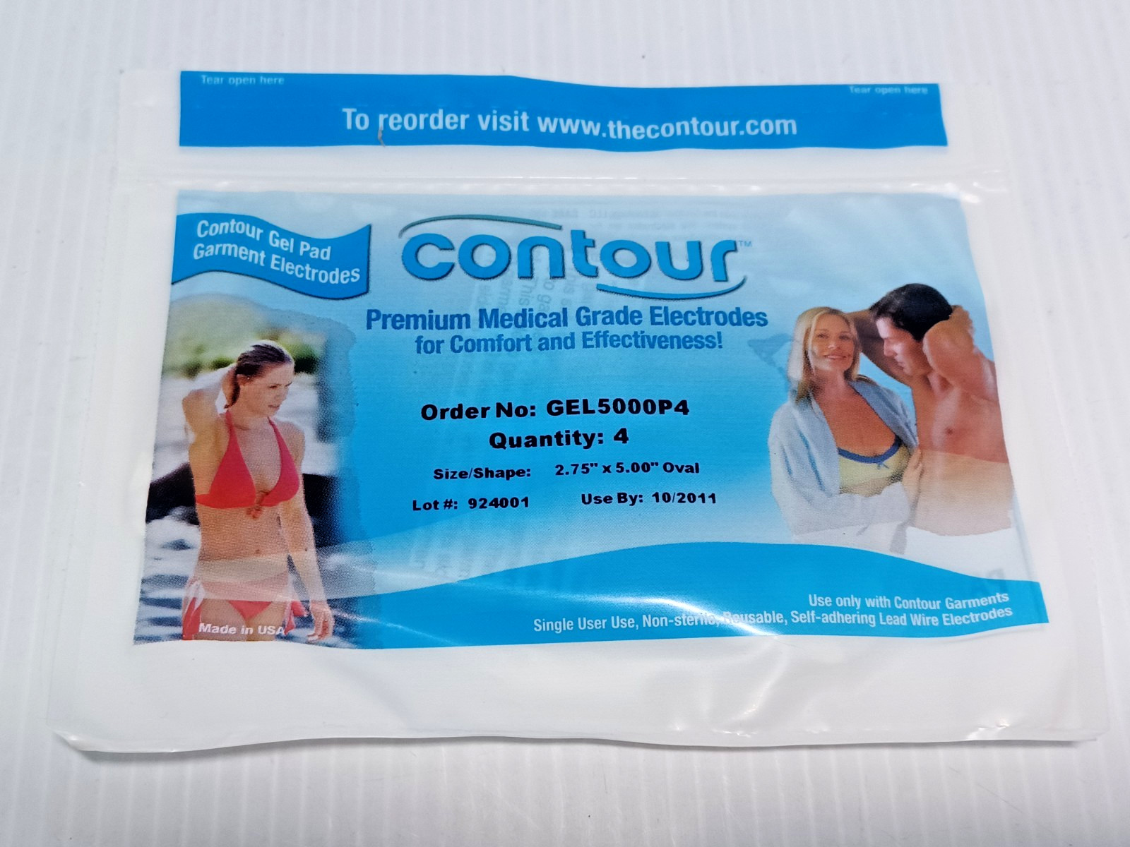 1 Pack with 4 CONTOUR GEL PADS FOR AB BELT GEL5000P4 – NEW/Sealed – Expired