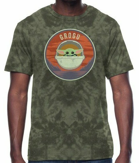 Star Wars Grogu The Mandalorian Baby Yoda Tie Dye Short Sleeve Tee Shirt New