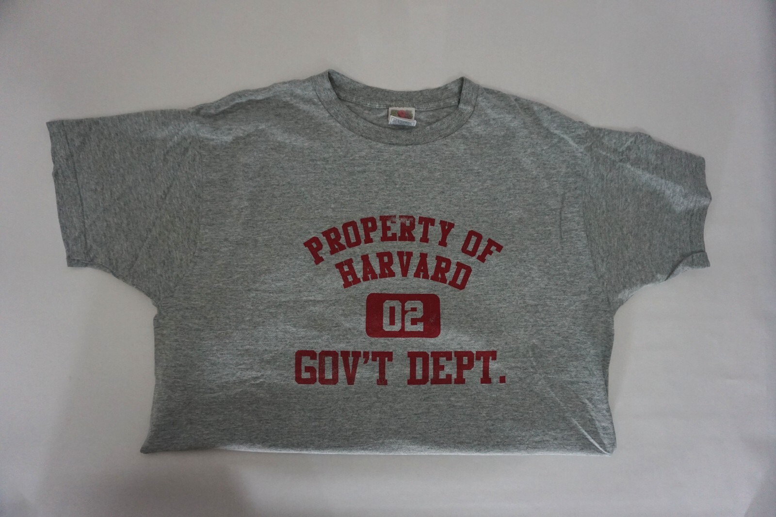 2002 Property of Harvard Department of Gov XLarge Fruit of the Loom T-shirt gallery
