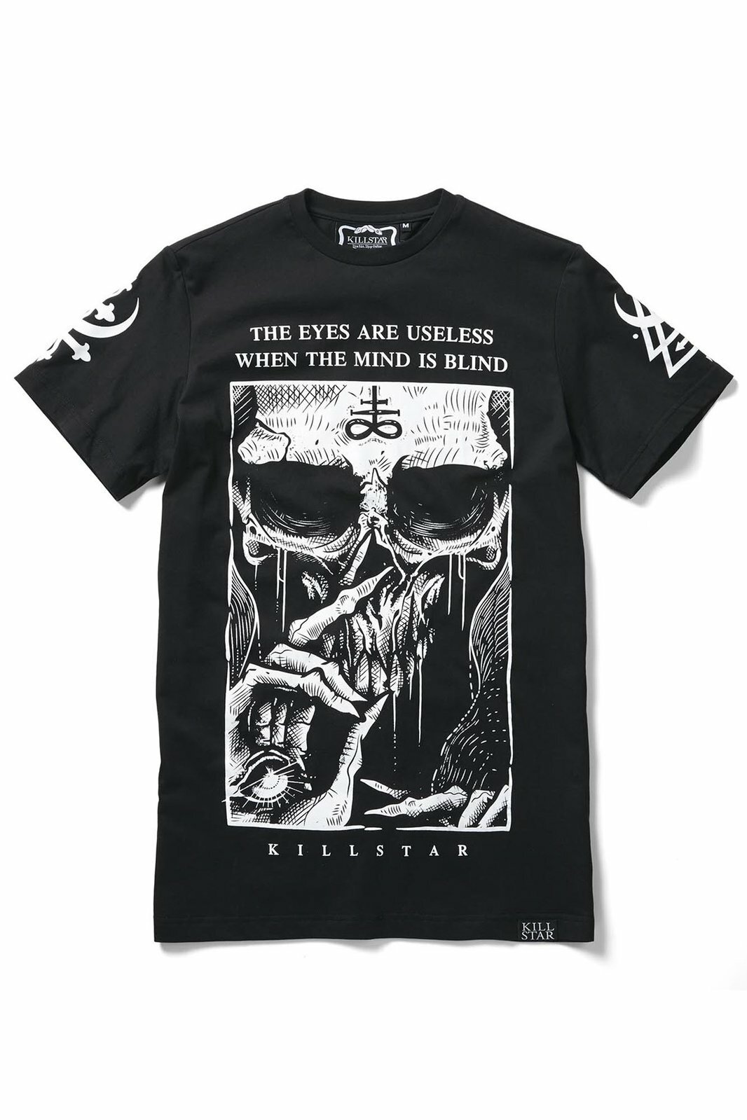 Killstar Blind Mind Goth Punk Skeleton Witch Symbols Skull T Shirt K-TSH-M-2546 gallery