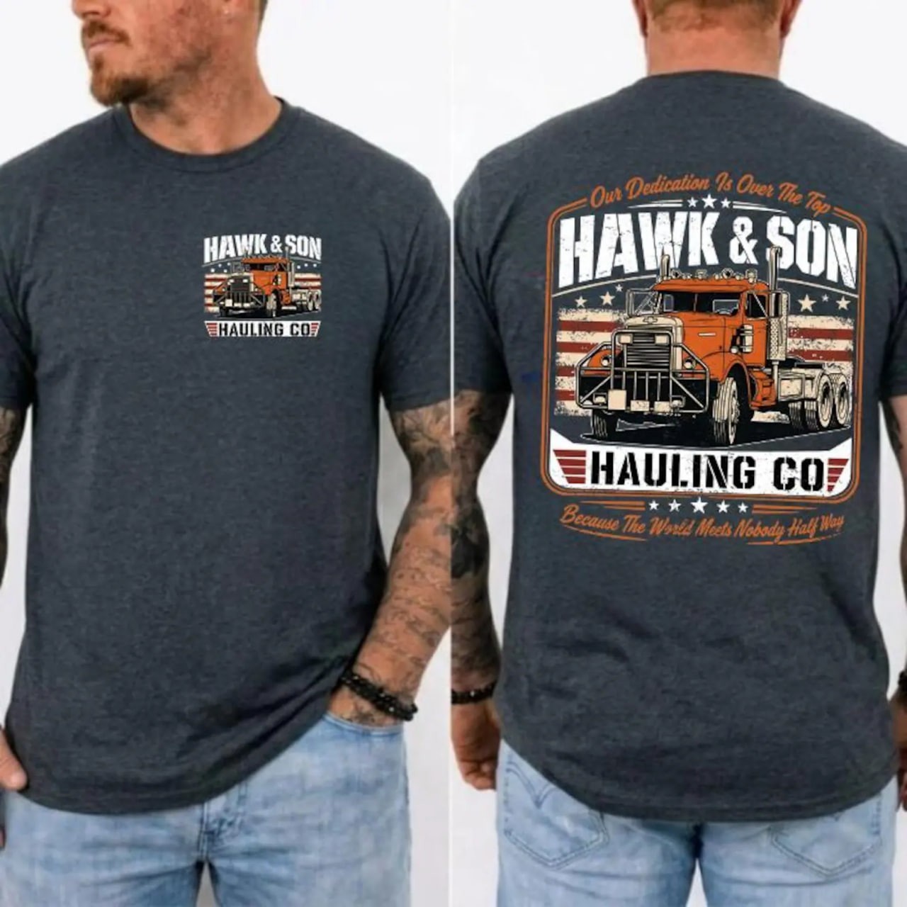 Over The Top Trucker Shirt, Hawk and Son shirt,Vintage Arm Wrestling Movie Shirt gallery