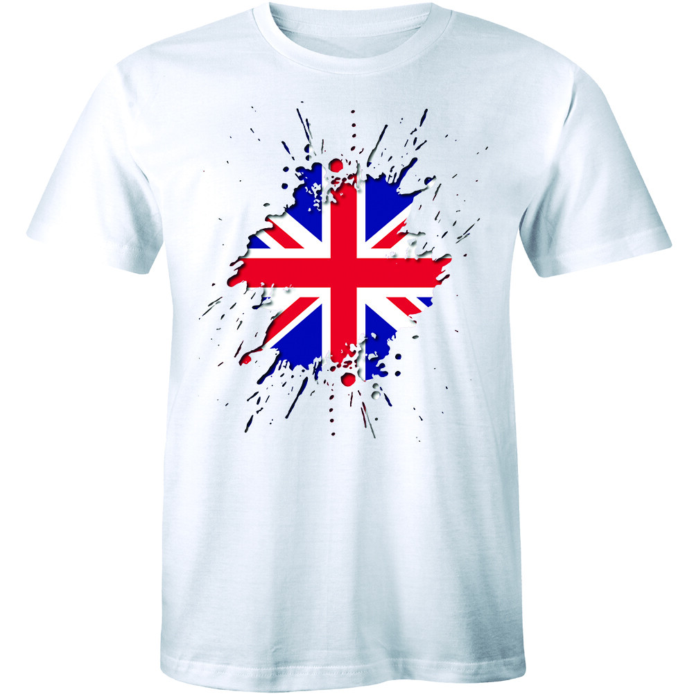 Torn Union Jack Flag Shirt Funny Men's T-shirt Country British Fashion Sport Tee gallery