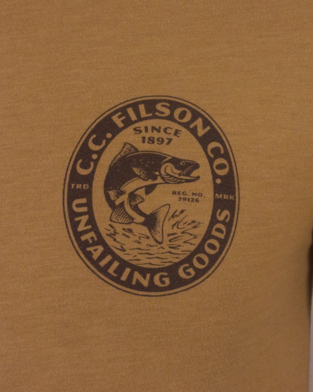 vintage 90s 00s Y2K C.C. Filson Unfailing Goods T-Shirt Fish Fishing SZ XS gallery