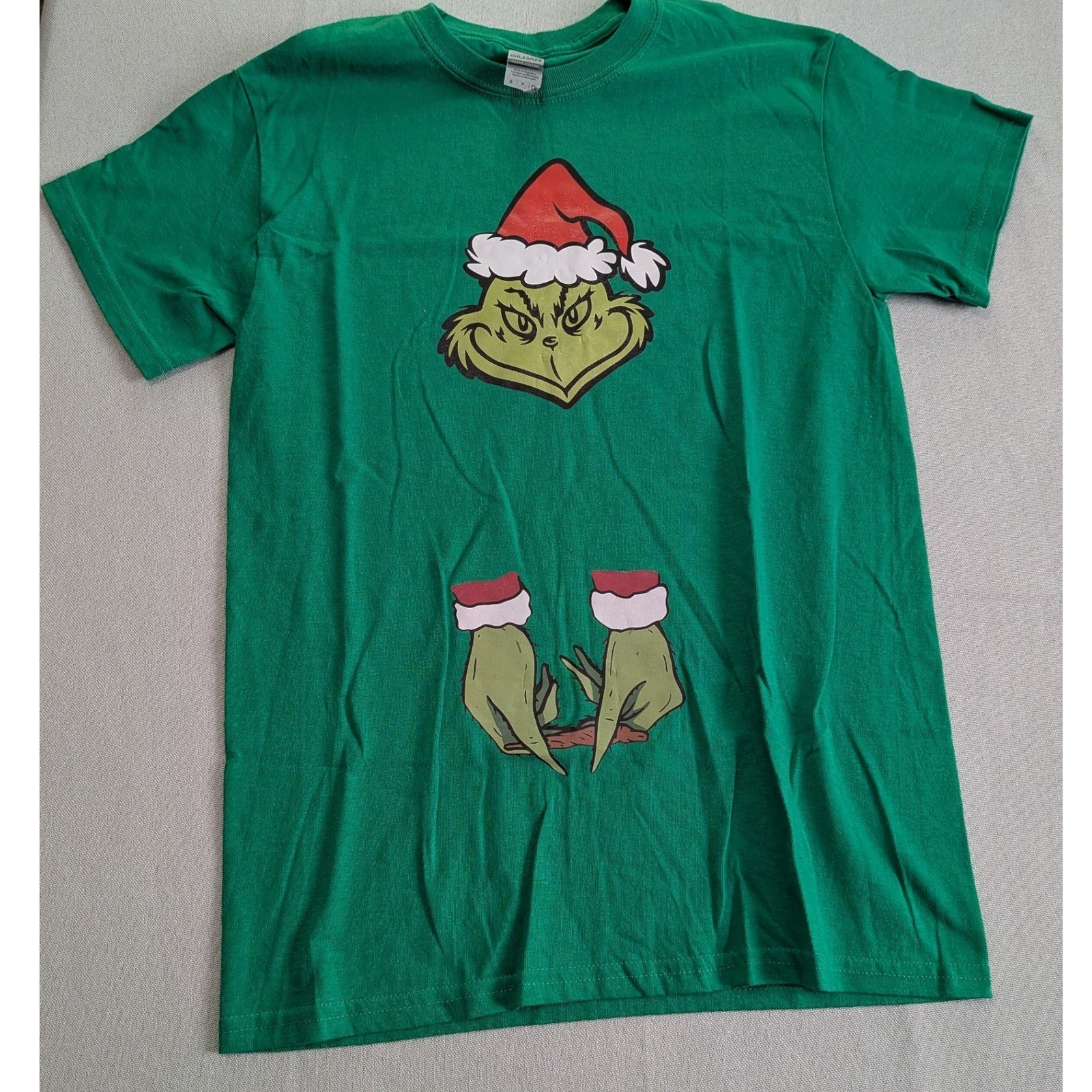 Gildan The Grinch T-Shirt Unisex Small Green Excellent Christmas Graphic Tee