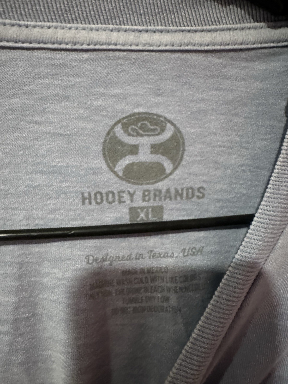 Hooey Unisex Dusty Blue Horizon Long Sleeve Tee Crewneck Cuff Western Wear gallery