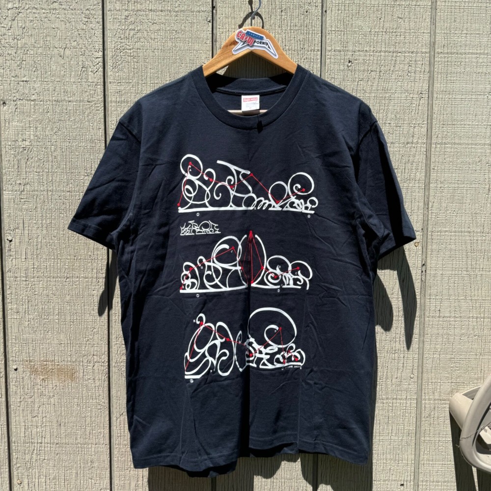 Supreme System Tee FW18 Medium Navy Blue 2018 Shirt Rare