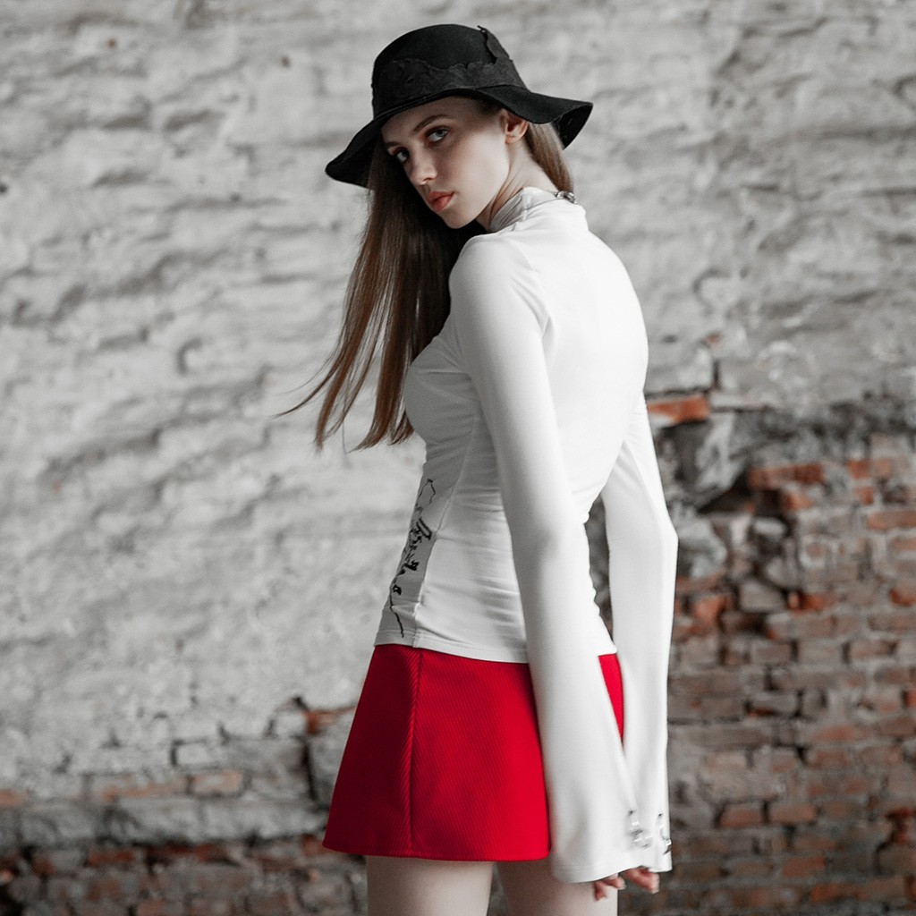 PUNKRAVE Stand-collar long-sleeve T-shirt OPT-298W gallery