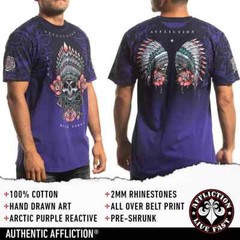 Affliction Black Label Men’s “THUNDER SKY” Premium S/Sleeve Shirt; SMALL NWT