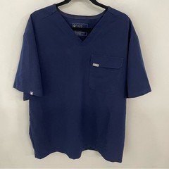 Figs Leon Cargo Pocket Scrub Top Men’s XXL Navy Blue Medical Dental Shirt. 24