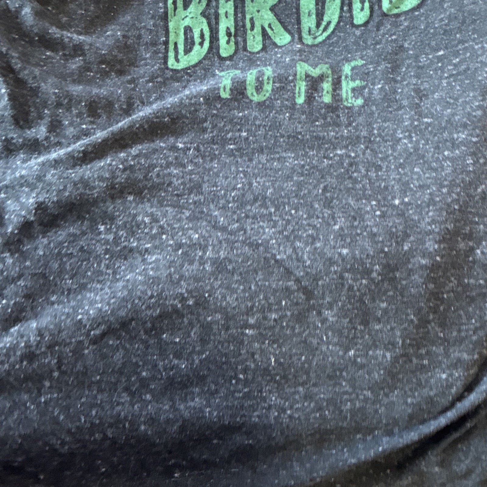 State of Mine Talk Birdie To Me Gray Graphic Print Crew Neck Tee Men's XXL gallery