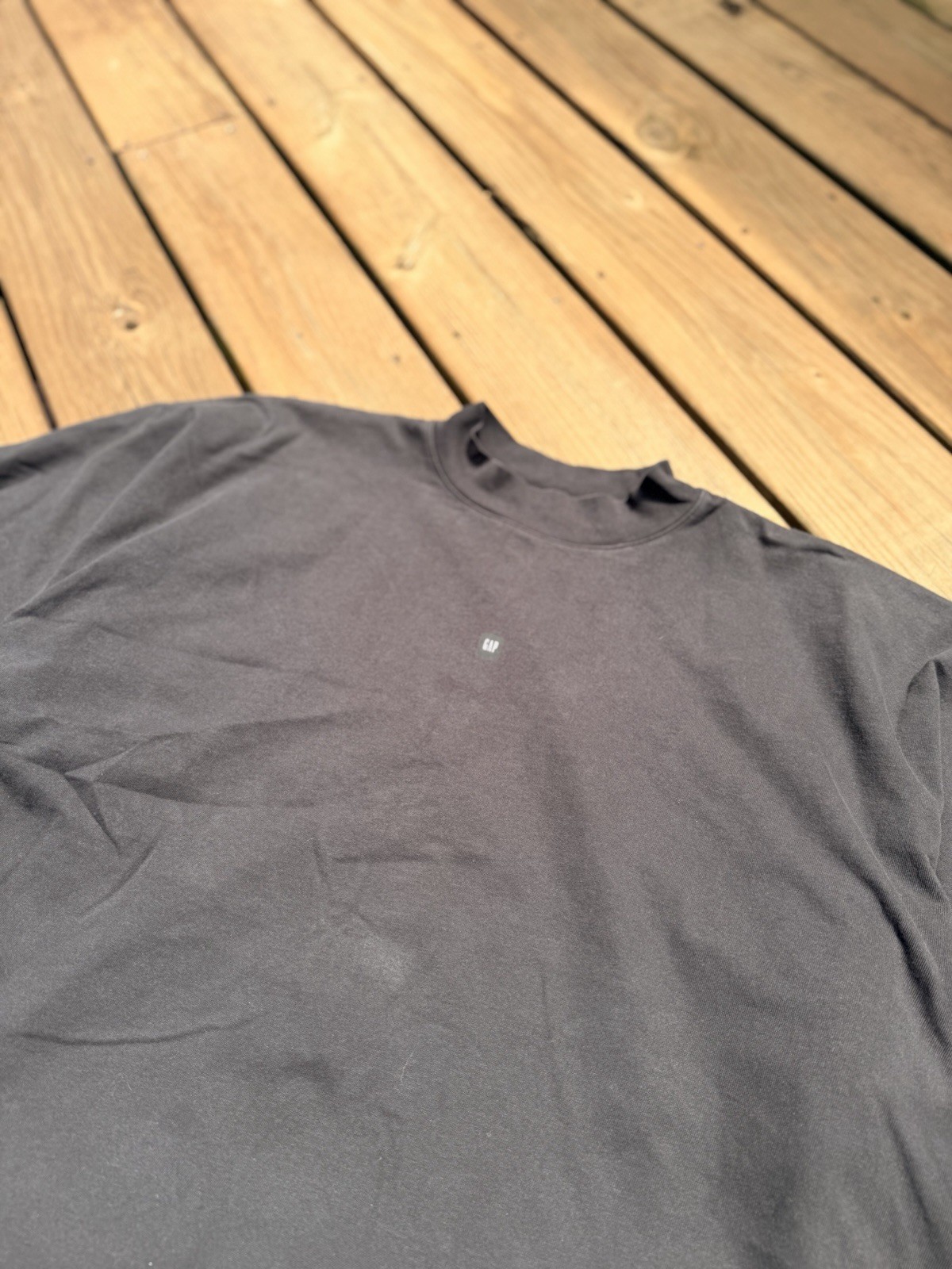 Yeezy Gap No Seam Oversized Double Layer T-shirt Black Small gallery