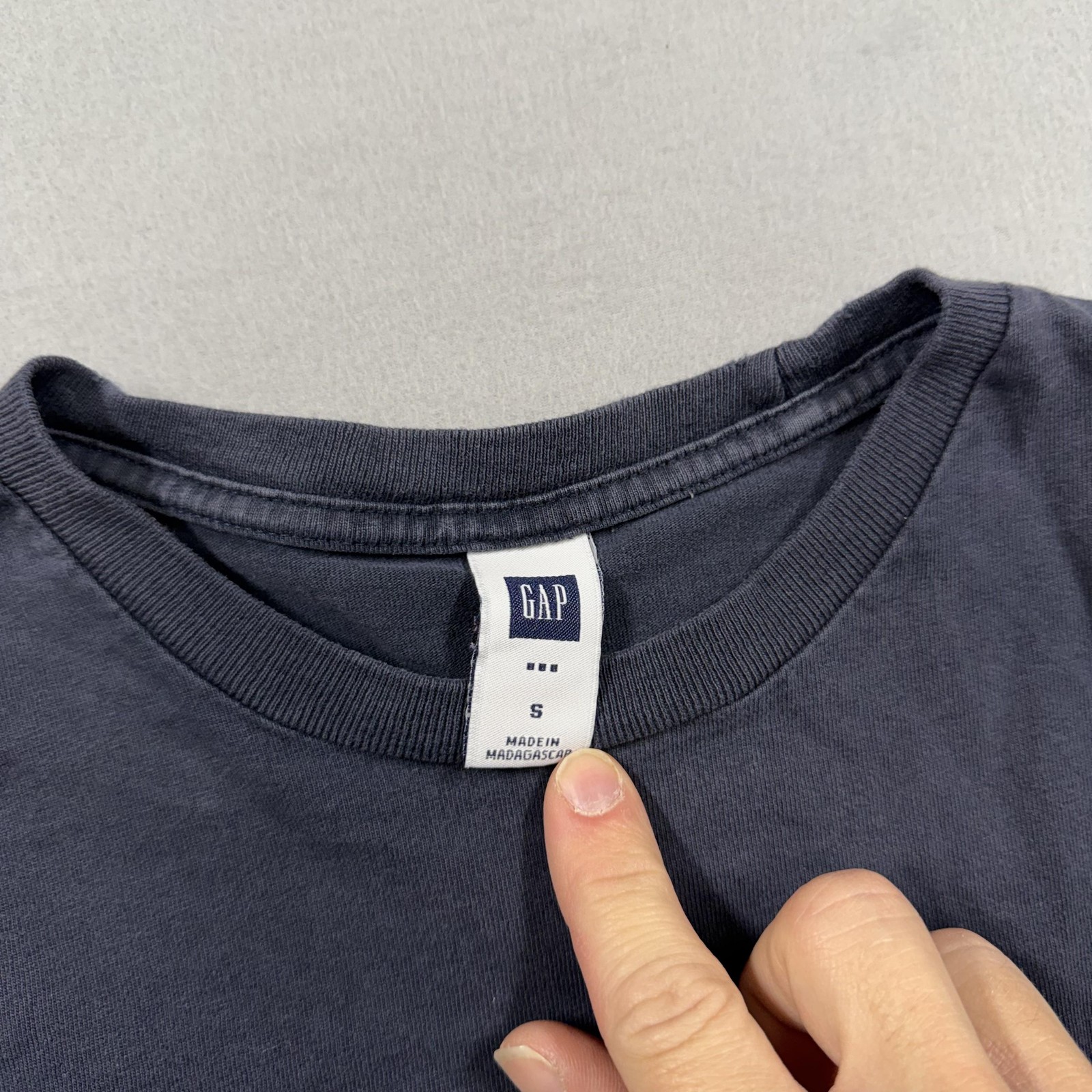 Gap Shirt Mens Small Blue Long Sleeve Athletic Dept Logo Graphic Tee Crewneck gallery