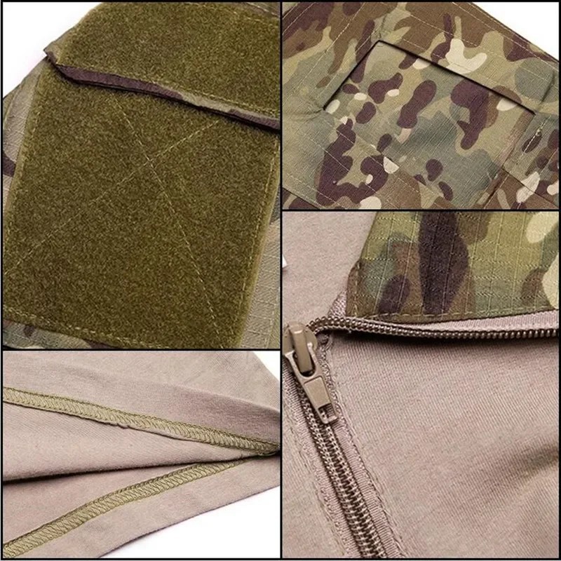 Tactical Combat Shirt Men Army Military Camo Long Sleeve Airsoft Hunting gallery