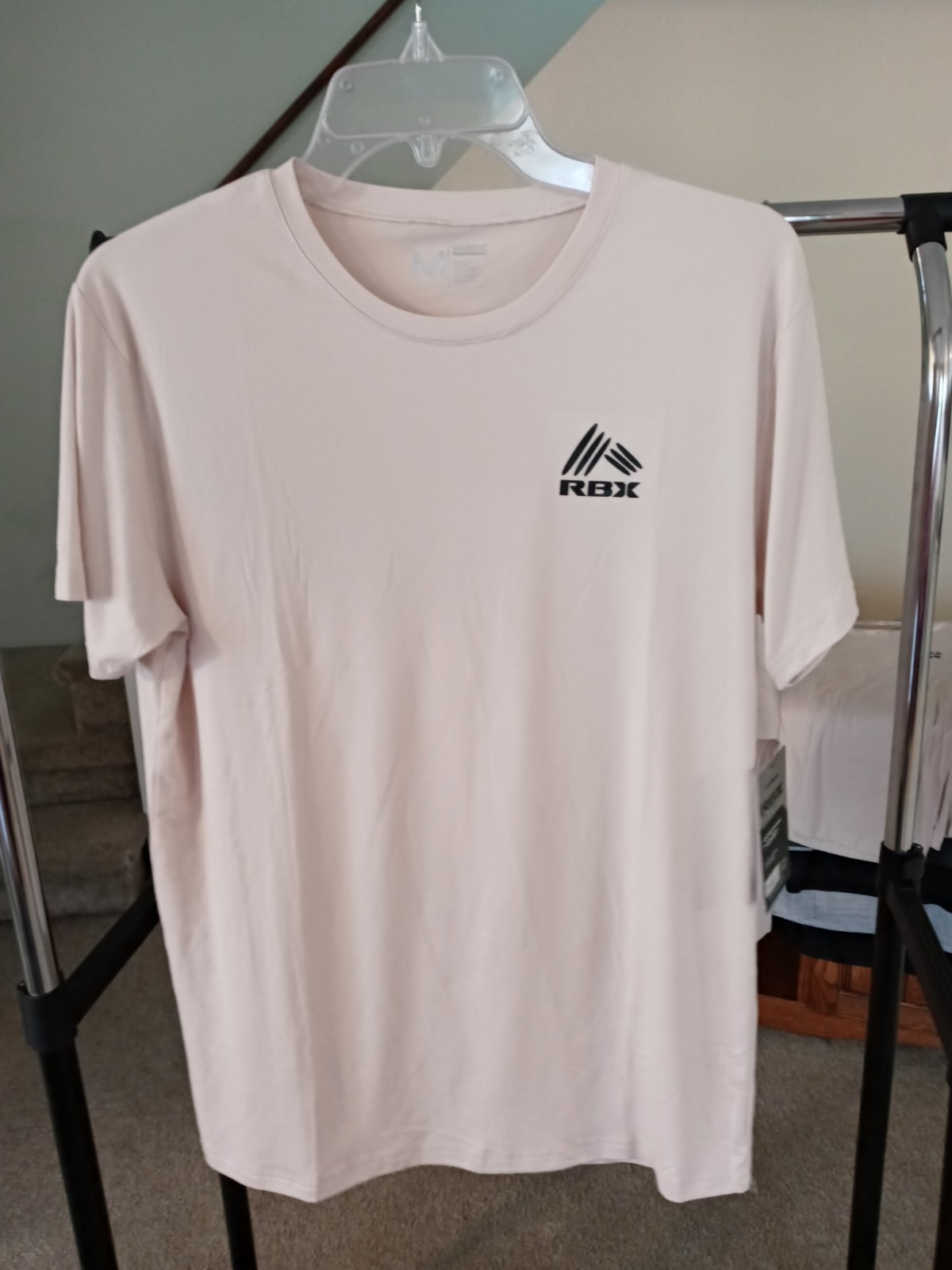 RBX Men's Crew Neck T-shirt Short Sleeve Size MED Ivory Color Casual Active Wear gallery