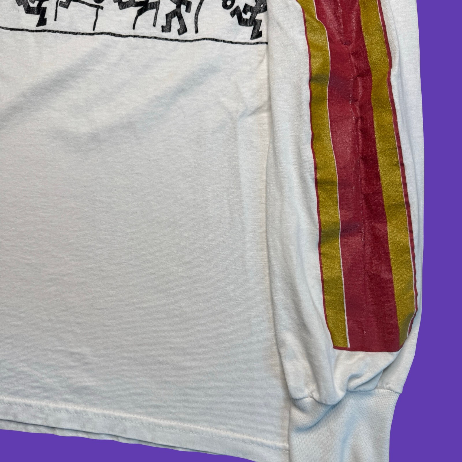 Vintage Track & Field Graphic Large Long Sleeve Tee Distressed School Runner gallery