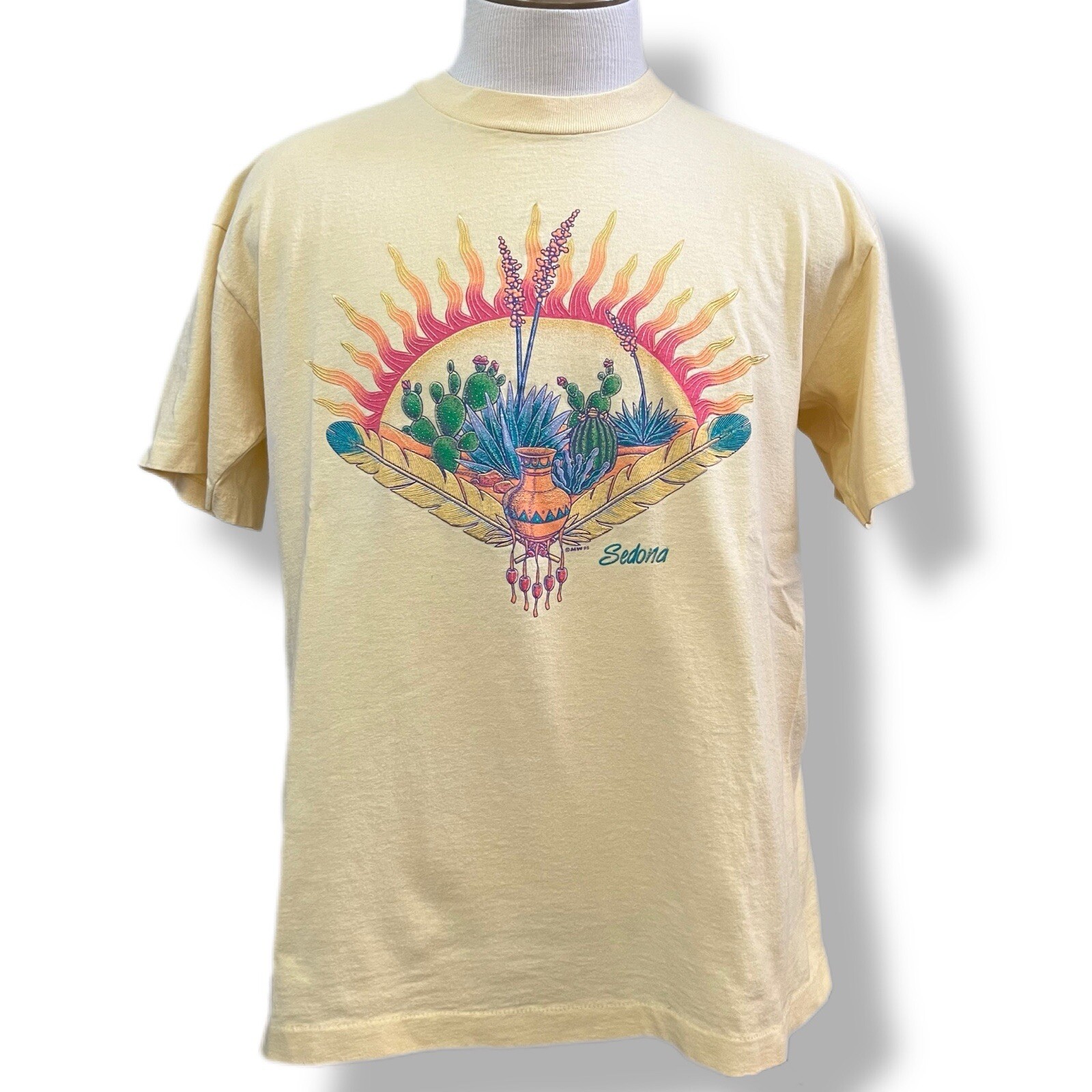 Vintage 90's ANVIL T Shirt 1995 Sedona AZ Made USA Single Stitch Men's LARGE gallery