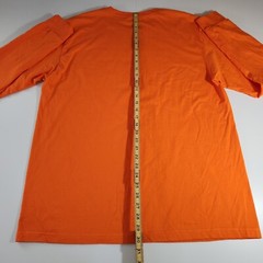 Nike Just Do It Again Men’s XL Orange Long Sleeve T-Shirt Ribbed Cuffs NWOT Flaw