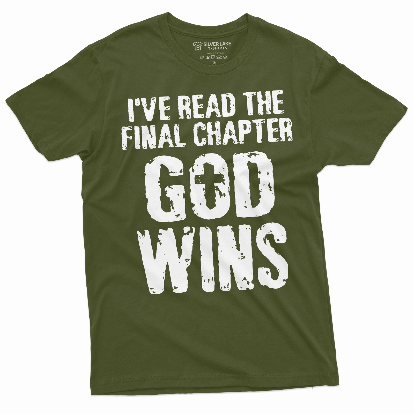Jesus Christ T-shirt Bible Verse Church Religion Christian Tee God Wins Shirt gallery