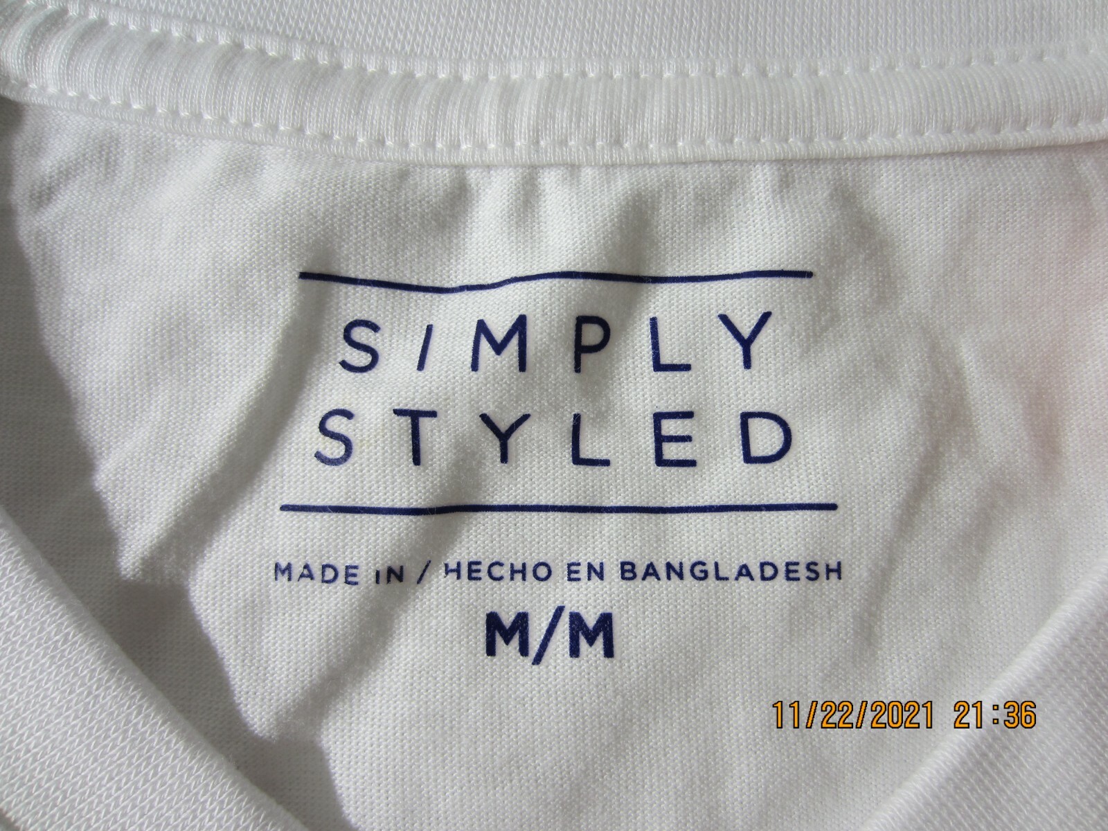 Simply Styled Shirt Mens Medium White Short Sleeve Outdoor Casual Cotton Men gallery