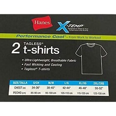 XXL – Hanes Men’s X-Temp Performance Cool Crew T-Shirts, 2 Pack Grey/Royal