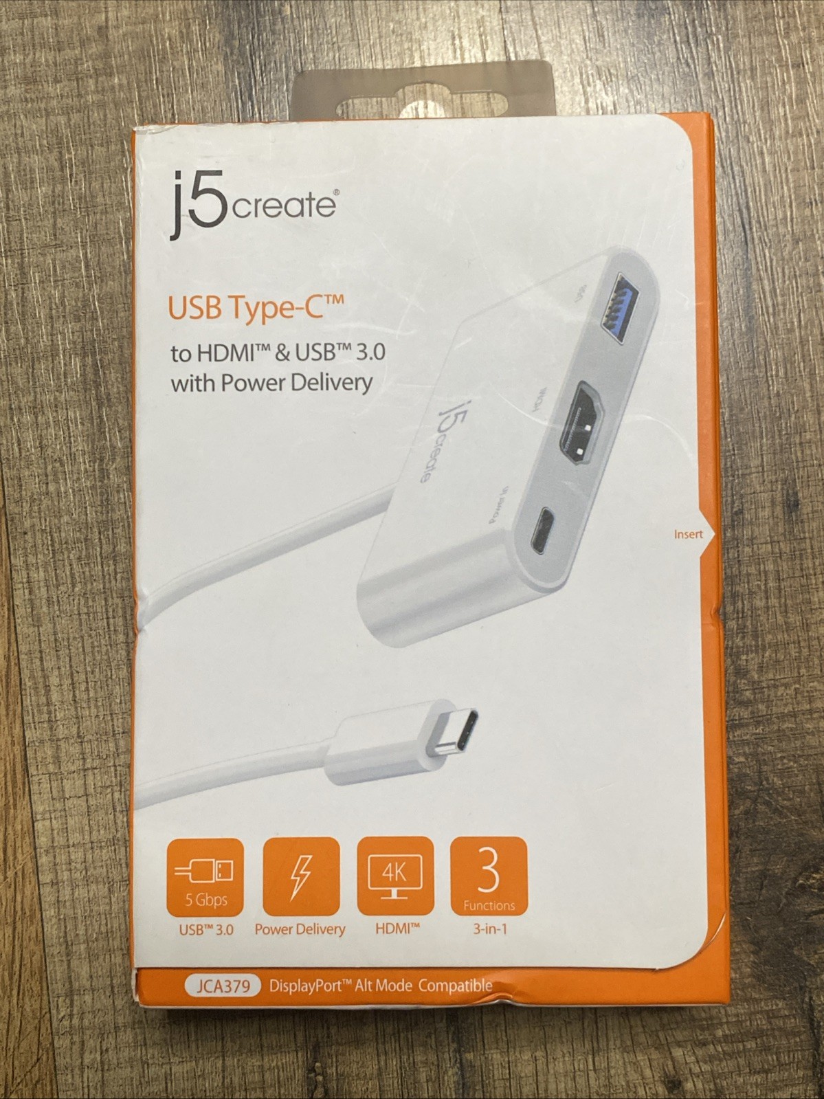 J5Create JCA379 USB-C HDMI and USB 3.0 with Power Delivery – New Sealed